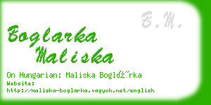 boglarka maliska business card